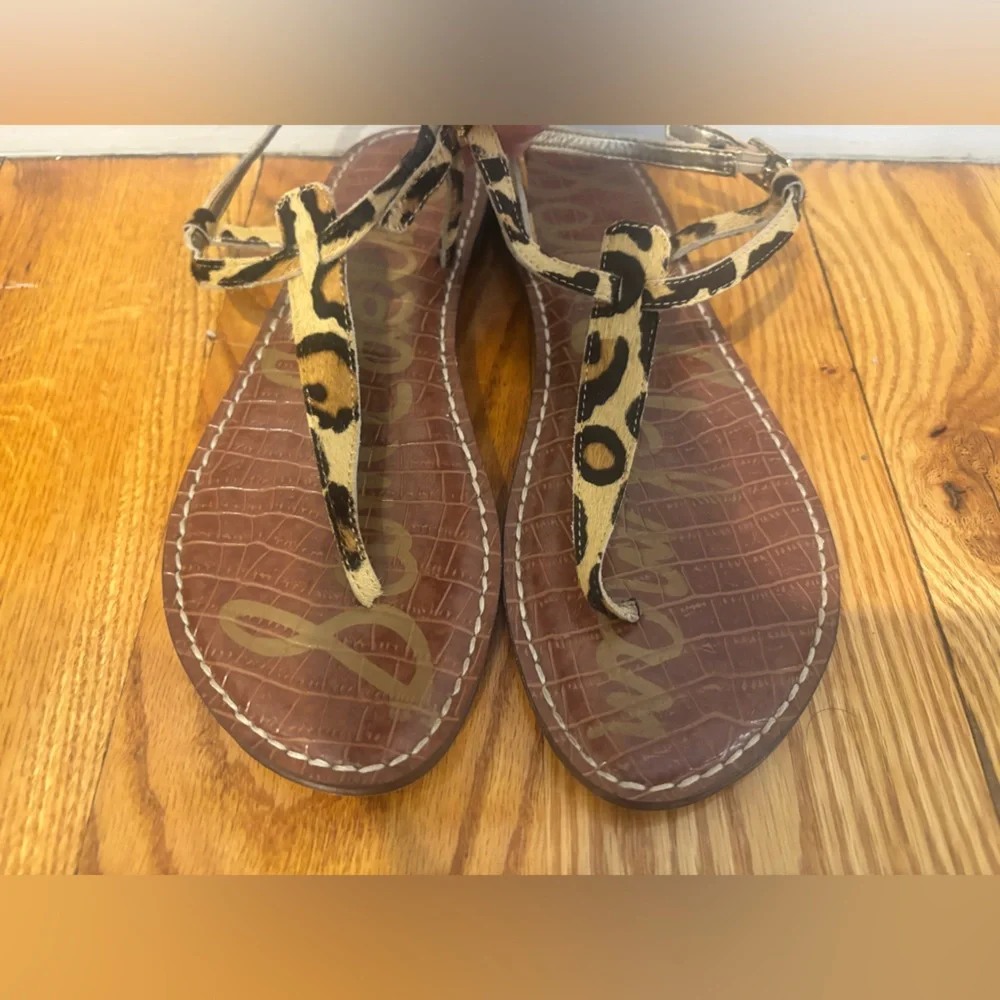 Sam Edelman Leopard Print Sandals - Picture 3 of 11